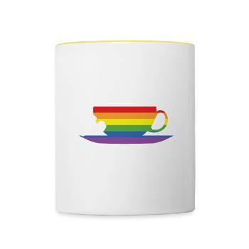 Equalitea Chai Drinkers Tea Lovers Chai Tea - Contrasting Mug - white/yellow - Front