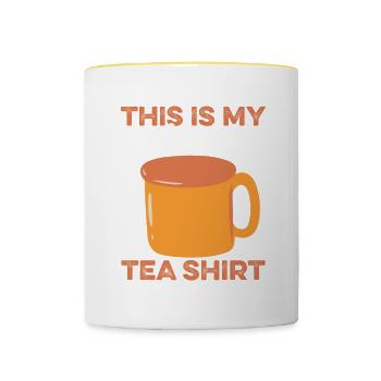 Thé préféré Chai Buveur de thé Chai Tea Lovers Thé Chai - Mug contrasté - blanc/jaune - Devant