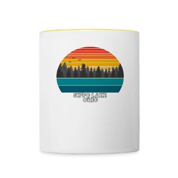 Sippo Lake Ohio - Contrasting Mug - white/yellow - Front