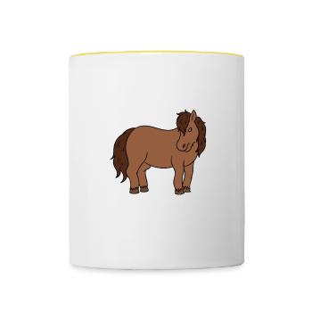 I Just Really Like Ponies - Tasse zweifarbig - Weiß/Gelb - Vorne