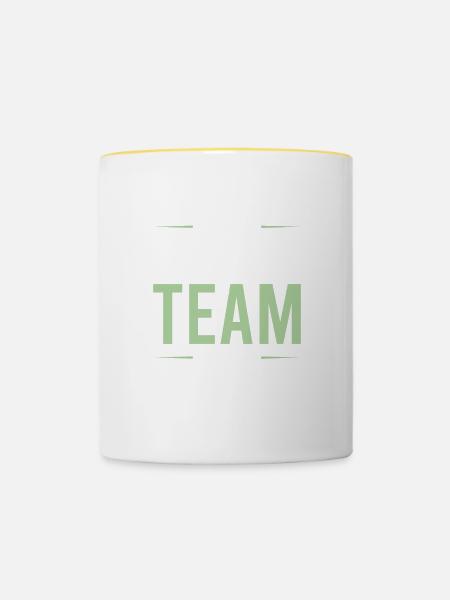 Bowling Team - Tasse zweifarbig - Weiß/Gelb