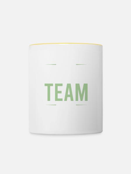 Boxing Team - Tasse zweifarbig - Weiß/Gelb
