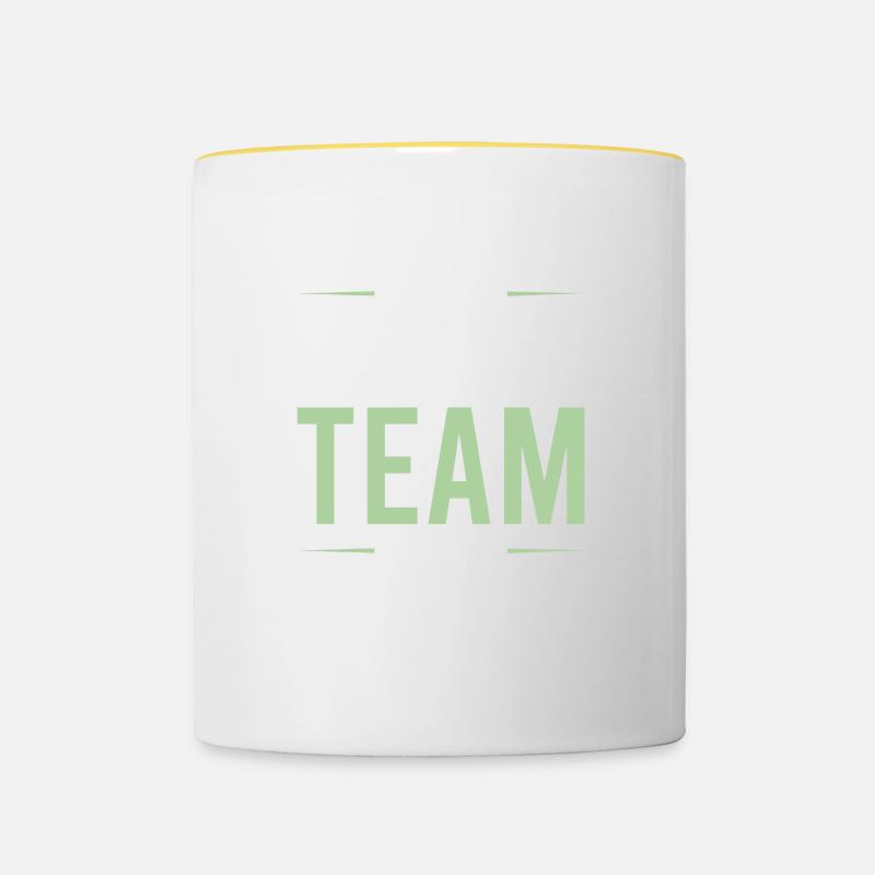 Cooking Team - Tasse zweifarbig - Weiß/Gelb