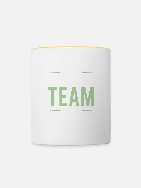 Volleyball Team - Tasse zweifarbig - Weiß/Gelb