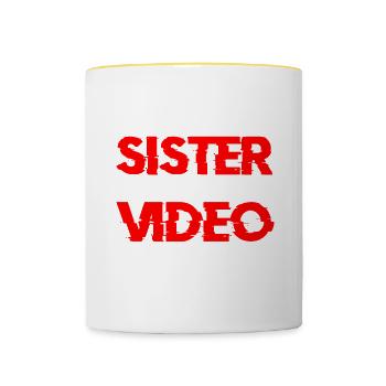Will Trade Sister For Video Games 21 - Tasse zweifarbig - Weiß/Gelb - Vorne