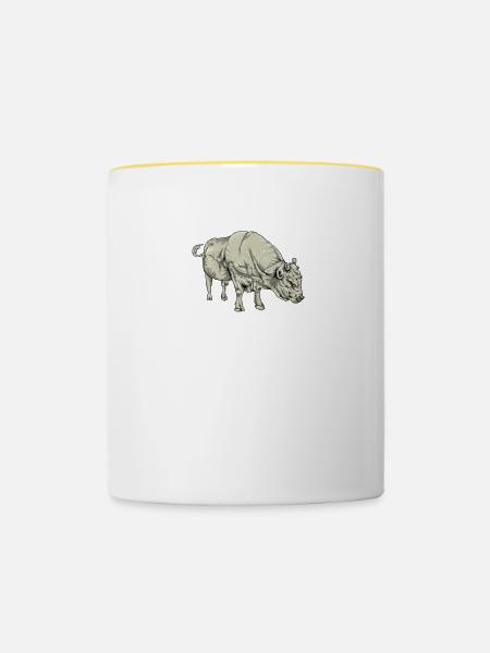 Charolais Rind I Frankreich Rinderzucht für - Tasse zweifarbig - Weiß/Gelb