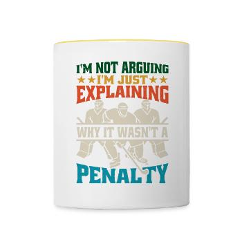 I'm Just Explaining Why It Wasn't A Penalty 2 - Contrasting Mug - white/yellow - Front