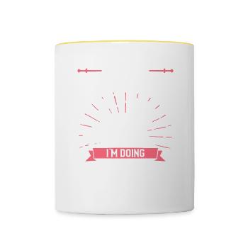 I'm The Crazy Rehab Nurse They Warned You About RN - Mug contrasté - blanc/jaune - Devant