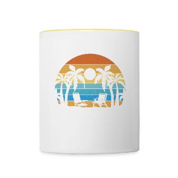 I Need A Six Month Vacation, Twice A Year 3 - Contrasting Mug - white/yellow - Front