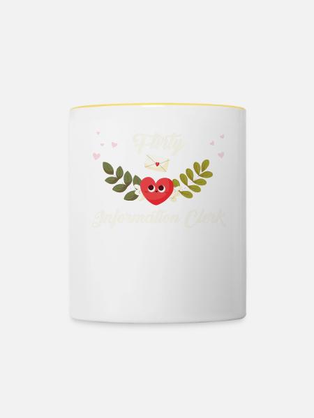 Flirty Information Sachbearbeiter - Tasse zweifarbig - Weiß/Gelb