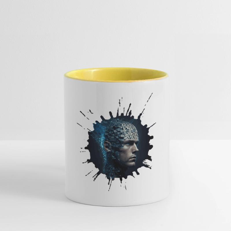 Digital Evolution - Future Vision Cyber Human Contrasting Mug