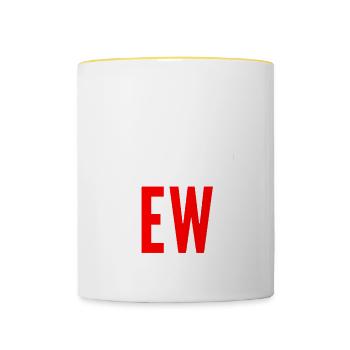 Ew who are you anyway ew - Tasse zweifarbig - Weiß/Gelb - Vorne