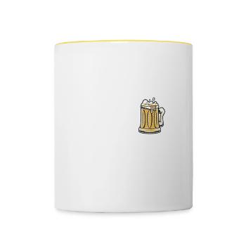 Sorry I'm Not Listening I Just Need Coffee 2 - Contrasting Mug - white/yellow - Front