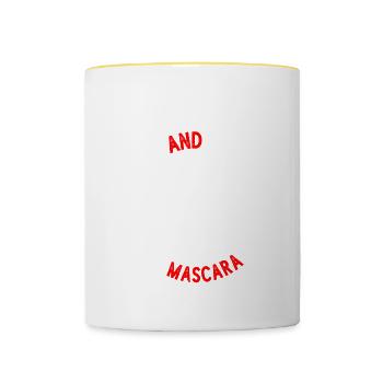 Motorcycles And Mascara 2 - Tasse zweifarbig - Weiß/Gelb - Vorne