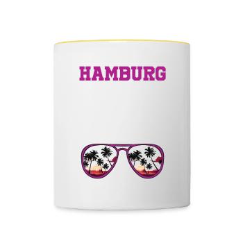 Hambourg 23 Maillot 2023 - Mug contrasté - blanc/jaune - Devant