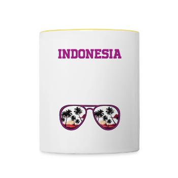 Indonesia 23 Jersey 2023 - Contrasting Mug - white/yellow - Front