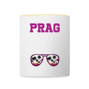 Prague 23 Maillot 2023 - Mug contrasté - blanc/jaune - Devant