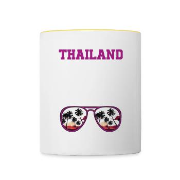 Thailand 23 Trikot 2023 - Tasse zweifarbig - Weiß/Gelb - Vorne