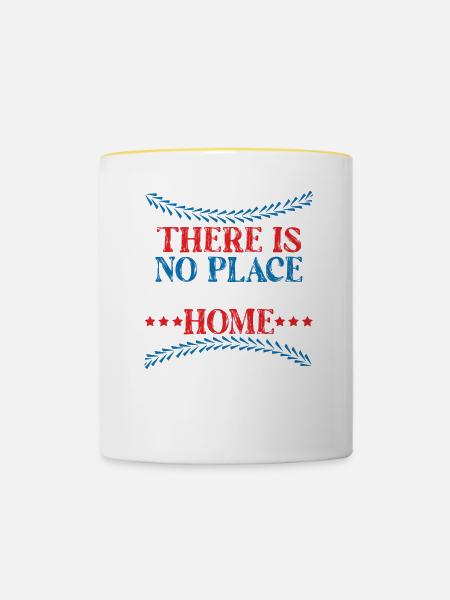 baseball zuhause - Tasse zweifarbig - Weiß/Gelb