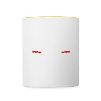Bacon Gift Bacon Saying Food Bacon - Contrasting Mug - white/yellow - Front