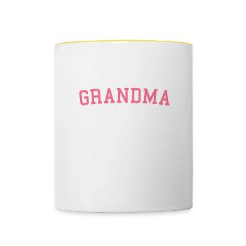Ich bin die Oma, vor der dich alle gewarnt haben - Tasse zweifarbig - Weiß/Gelb - Vorne