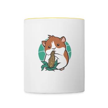 Guinea Pig Gift Pet Guinea Pig - Contrasting Mug - white/yellow - Front