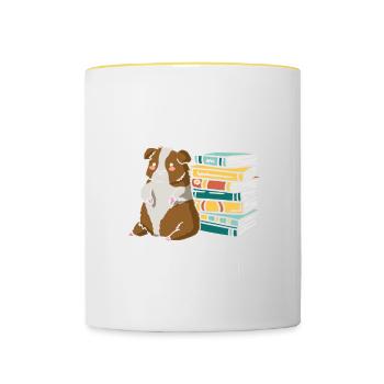 Guinea Pig Gift Pet Guinea Pig - Contrasting Mug - white/yellow - Front