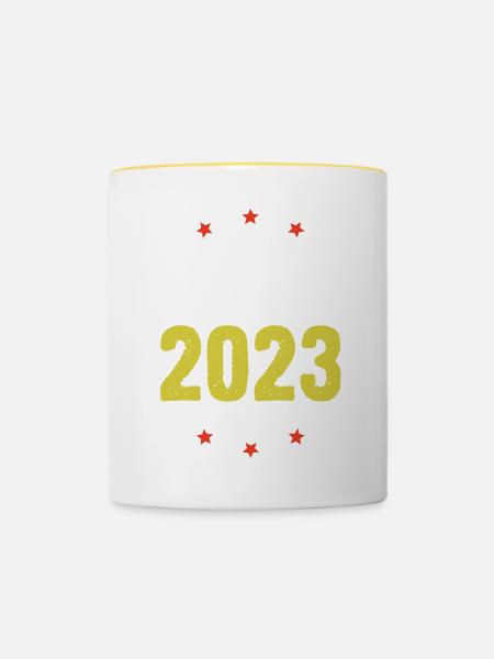 Cancun 2023 - Tasse zweifarbig - Weiß/Gelb