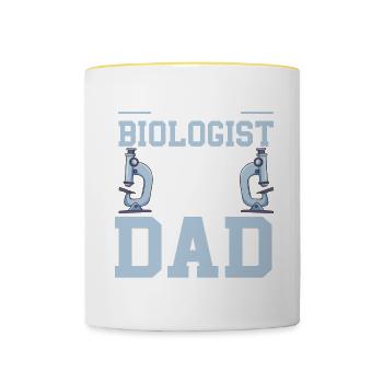 Biologiste Cadeau Biologie - Mug contrasté - blanc/jaune - Devant