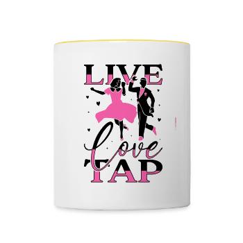 Tap Dancer Tap Dance Shoes Tap Dance Instructor - Contrasting Mug - white/yellow - Front