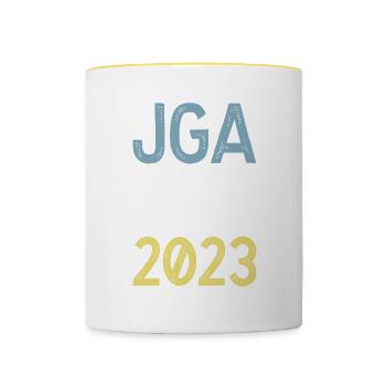 Jga 2023 Junggesellenabschied - Tasse zweifarbig - Weiß/Gelb - Vorne