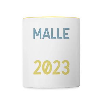 Malle 2023 Couronne - Mug contrasté - blanc/jaune - Devant