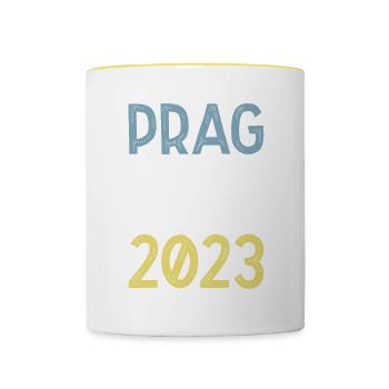 Prague 2023 Krona - Contrasting Mug - white/yellow - Front