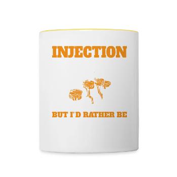 L’injection est agréable mais je préfère être soufflé 7 - Mug contrasté - blanc/jaune - Devant