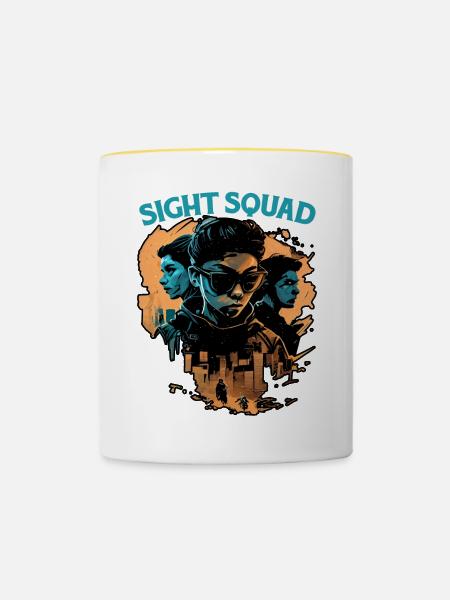 Sight Squad 6 - Tasse zweifarbig - Weiß/Gelb