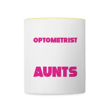 Optiker Geschenk Optometrie - Tasse zweifarbig - Weiß/Gelb - Vorne