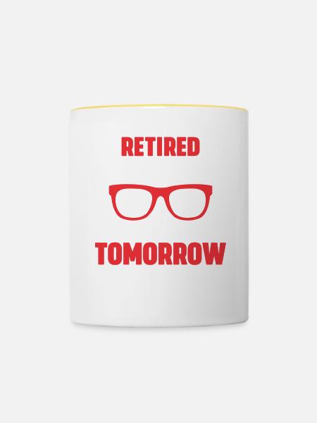 Optiker Geschenk Optometrie - Tasse zweifarbig - Weiß/Gelb