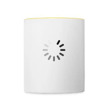 Funny Growing Up Loading Embrace the Journey - Contrasting Mug - white/yellow - Front