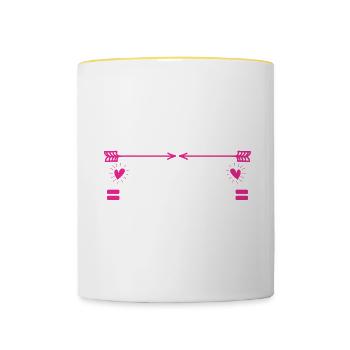 Caregiver Gift Nurse - Contrasting Mug - white/yellow - Front