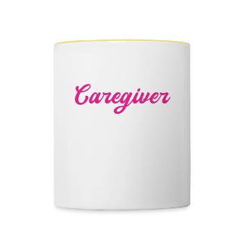 Caregiver Gift Nurse - Contrasting Mug - white/yellow - Front