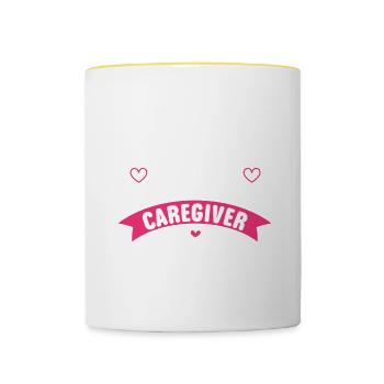 Caregiver Gift Nurse - Contrasting Mug - white/yellow - Front