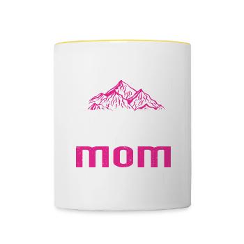Cadeau Geocaching Geocacher Geocache - Mug contrasté - blanc/jaune - Devant