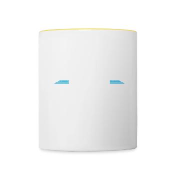 Échafaudage Cadeau Artisan Travail Échafaudage - Mug contrasté - blanc/jaune - Devant