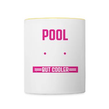 Nettoyage de piscine Travail Gardien de piscine - Mug contrasté - blanc/jaune - Devant