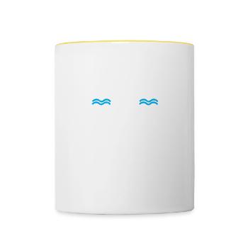 Nettoyage de piscine Travail Gardien de piscine - Mug contrasté - blanc/jaune - Devant