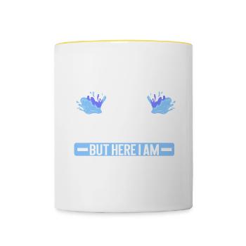Nettoyage de piscine Travail Gardien de piscine - Mug contrasté - blanc/jaune - Devant