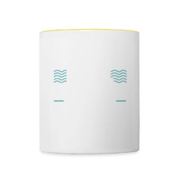 Nettoyage de piscine Travail Gardien de piscine - Mug contrasté - blanc/jaune - Devant