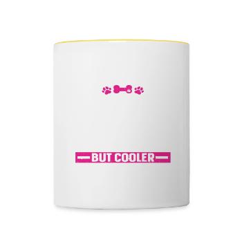 Dog Sitter Gift, Professional Dog Sitter - Contrasting Mug - white/yellow - Front