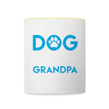 Cadeau de dog sitter, gardien de chien professionnel - Mug contrasté - blanc/jaune - Devant