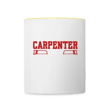 If A Carpenter Can't Fix That Nobody Can Carpenter - Contrasting Mug - white/yellow - Front